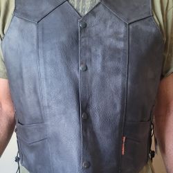 Men's Biker Extra Large Leather Vest