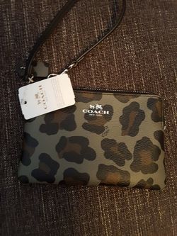 New Coach ocelot wristlet