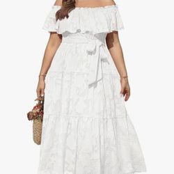 Off Shoulder White Dress