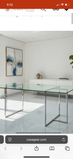 Nisa 71 in dining glass table