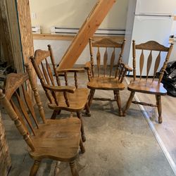 Solid Wooden Chair Set