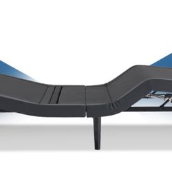 Tempur pedic full size bed frame. head and leg remote adjusted.
