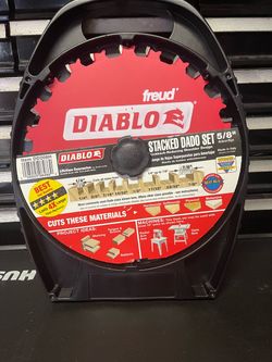 DIABLO  8”  5/8 STACKED DADO SET  #DD208H New  Read Below