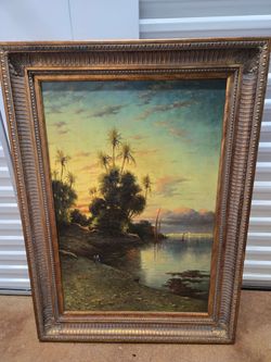 Framed art print. Canvas size: 36 x 24 inches. Framed size: 44 x 32 inches.