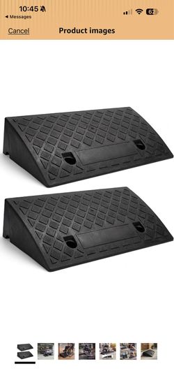 5" Rise Threshold Ramps for Doorways, Curb Ramps for Driveway 2 Pack, 6614lbs Capacity Portable Rubber Wheelchair Ramp, Driveway Ramp for Car, Cart, H