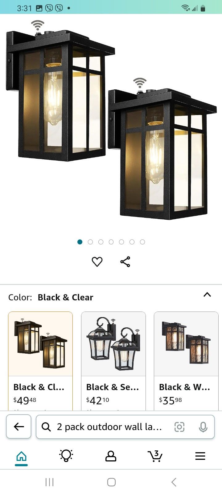 TUUANA Dusk to Dawn Outdoor Wall Light Fixtures