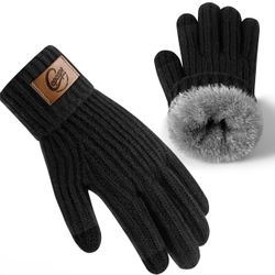 Pls choose black or purple: black is Copcape Winter Gloves for Men Women, Mens Gloves for Cold Weather Warm Thermal Fleece Lined Touchscreen Fingers f