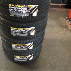 215/45/17 New Blackhawk 
