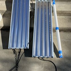 Agrobrite Fluorescent Grow Light 2 Four Lamp Fixtures With 54 Watt Bulbs