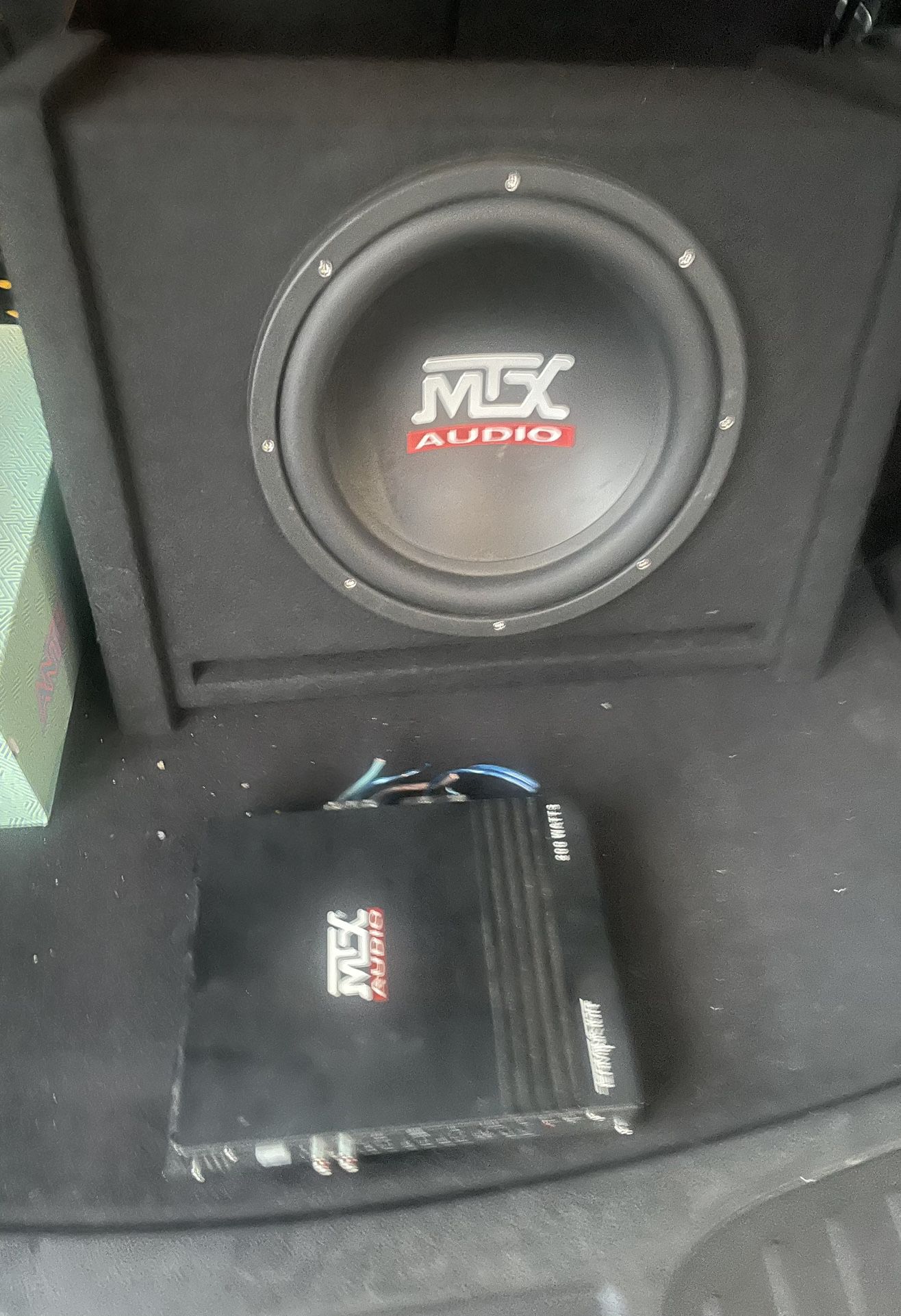 MTX  mtx 10 inch subwoofer & mtx 200 watt amp $150