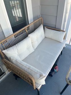 Balcony couch with table