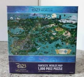 D23 Disney Fantastic Worlds Map Puzzle