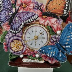 Diamond Art Butterfly Clock