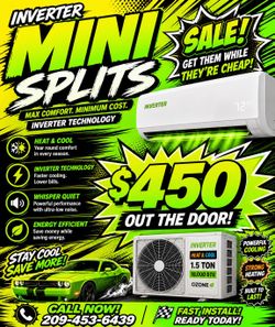 Mini Split Air Conditioner & Heater 1 Ton 12K BTU – New