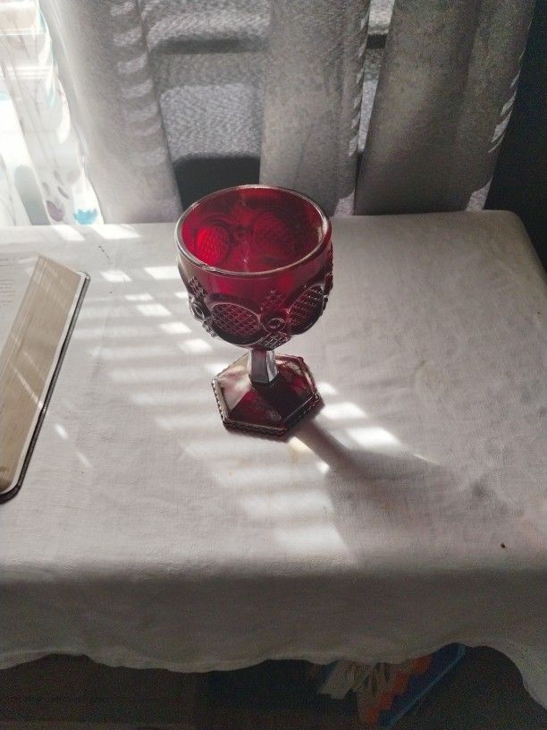 Vintage 1876 Ruby Red Cape Cod AVON glassware