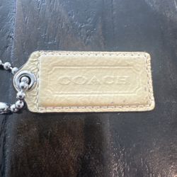 COACH Large Faint Yellow Patent Leather Replacement Purse Handbag Hang Tag