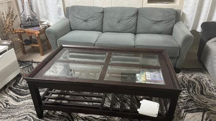 Couch with coffee table