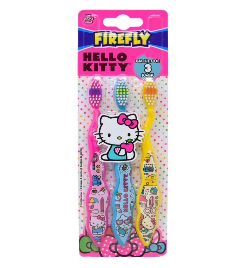 FireFly Sanrio Hello Kitty Soft Kids Toothbrush 3pk