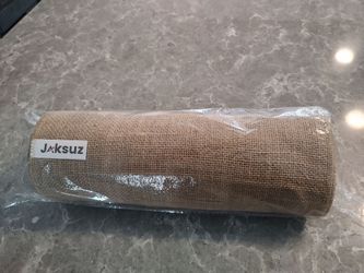 JAKSUZ Burlap Table Runner / Burlap Cloth Roll, a 12-inch by 10-yard natural jute fabric roll