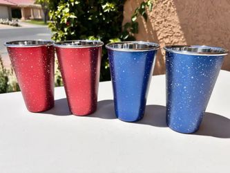 July 4th - Pier 1 Set of 4 Speckled Metal Cups