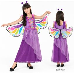 New rainbow butterfly medium child size 8-10 $13