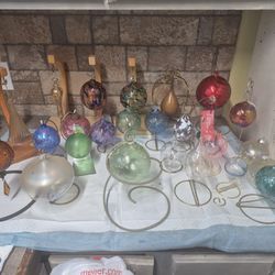 antique hand blown glass ornaments collection 