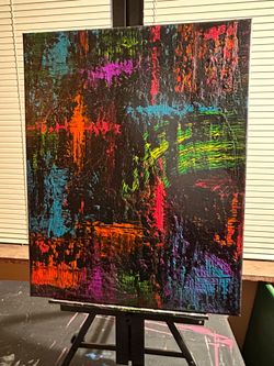 Abstract acrylic painting