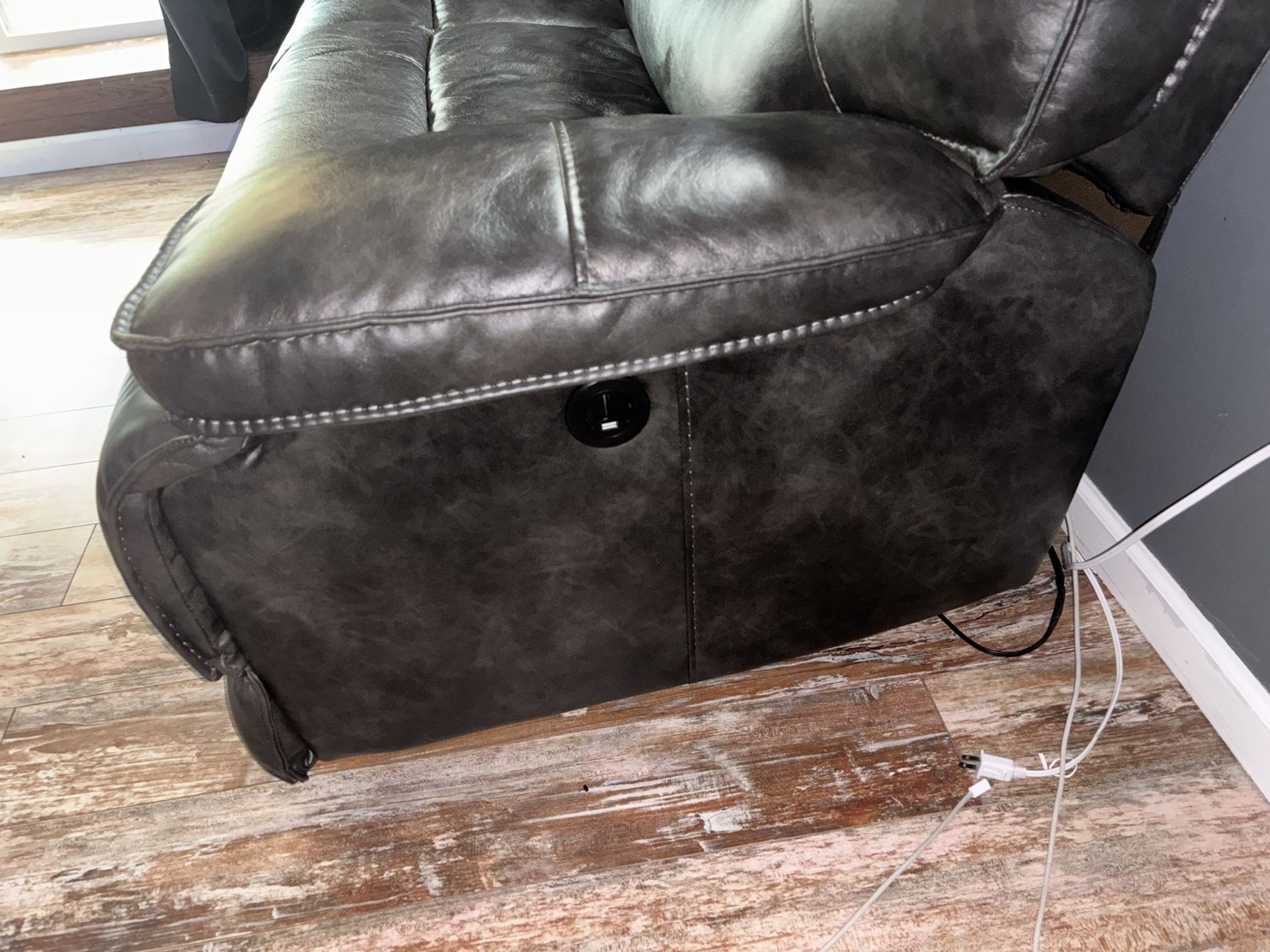 Brown Leather Couch