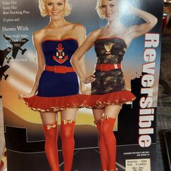 Military Army Navy Sailor Halloween Costume Women's Ladies Size XL