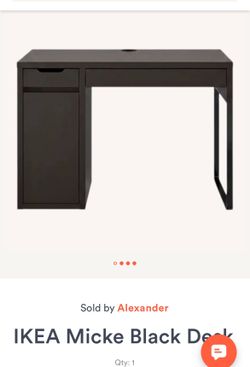 IKEA Micke Black Desk