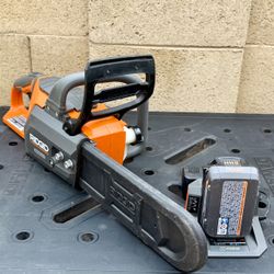 RIDGID 18V Brushless 12” Chainsaw Kit + 2.0Ah Battery — T3