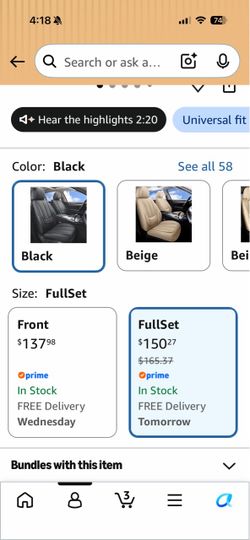 Seat covers - used for a month