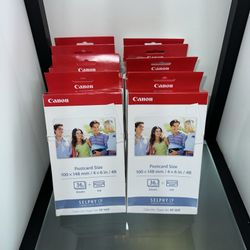 8 Box’s Genuine Canon Selphy CP Color Ink & Paper Set 4" x 6" Postcard Size KP-36IP