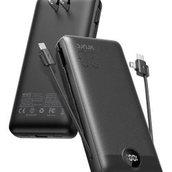 VRURC Portable Charger 20000mAh, Fast Charging Power Bank USB C,4 Output 2 Input Travel Essentials Charging Bank Equipped with LED Display,Built-in Wa