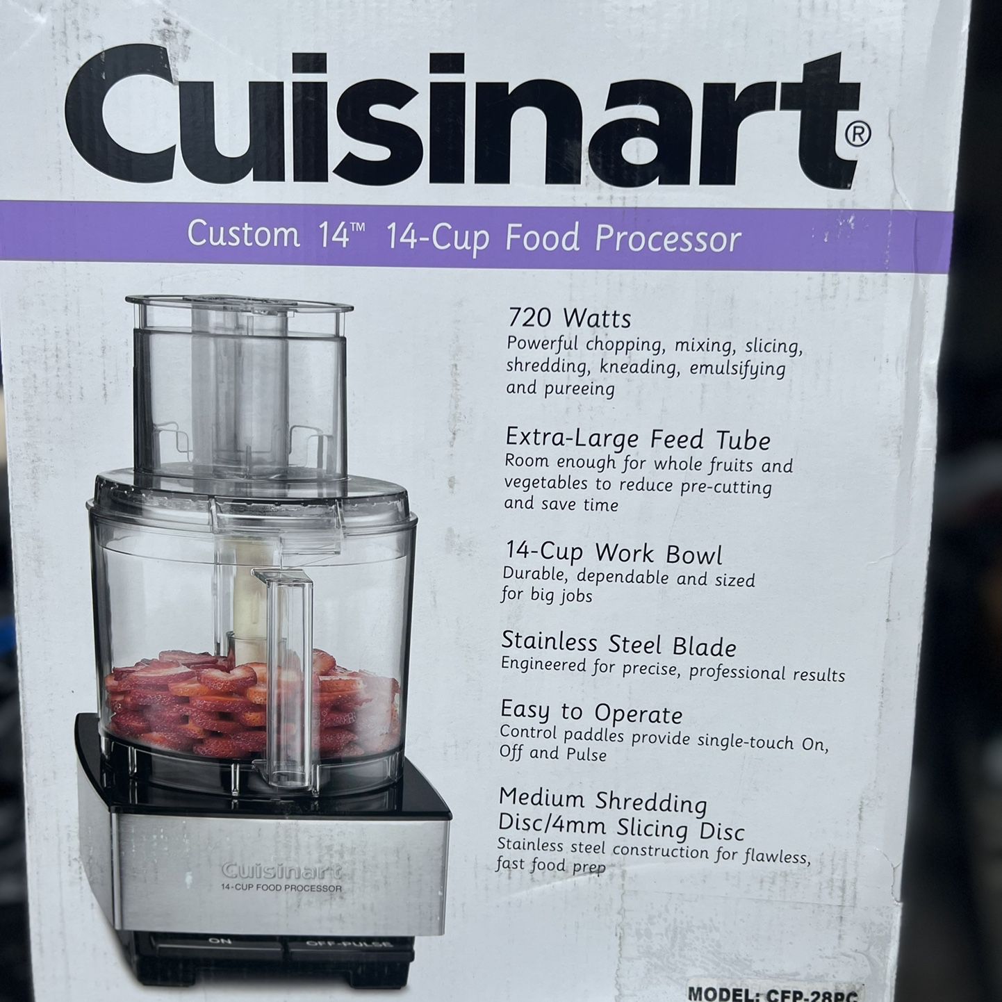 Cuisinart 14 Cup Food Processor, Includes Stainless Steel Standard Slicing  Disc (4mm), Medium Shredding Disc,  Stainless Steel Chopping/Mixing Blade,  for Sale in Jacksonville, FL OfferUp