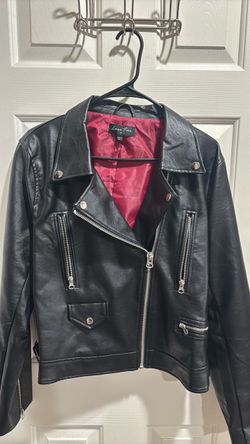 Black faux leather jacket