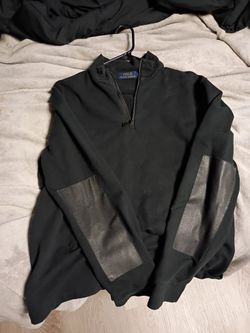 Black Quarter Zip RL Sweater Sz L