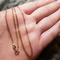 Flat mesh chain Real 18k Gold