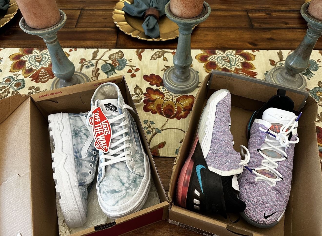 Women/ Teen Girls Nike Lebron Sneakers And Vans Both New In Box