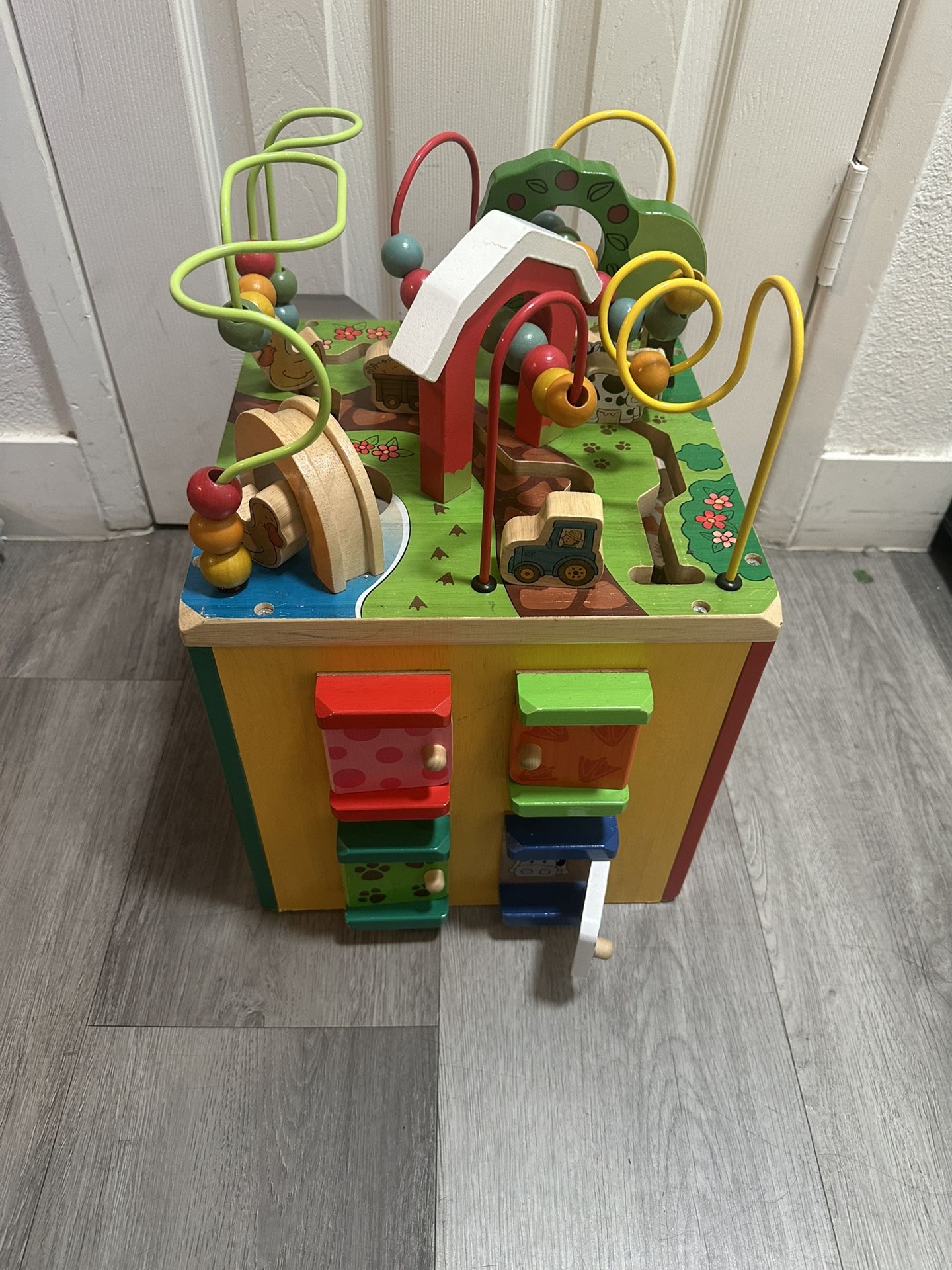 toys Wooden Activity Cube