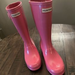 Child Hunter Pink Rainboots - Preowned Like New -Sz 4