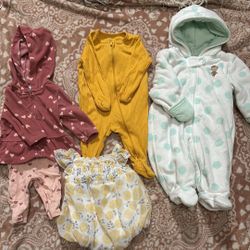 Babygirl 0-3M Footies