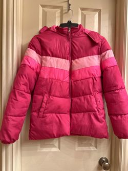 Girls Pink Puffer Jacket with Hood