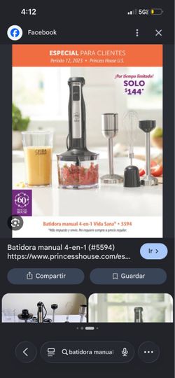 Batidora 4 en 1 Princess Hause