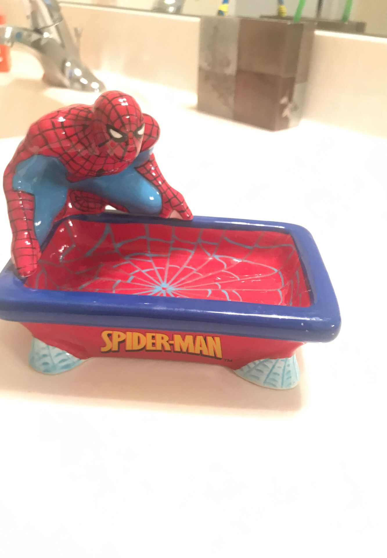 Spider-Man ceramic soap dish bought at Marvel store!! for Sale in