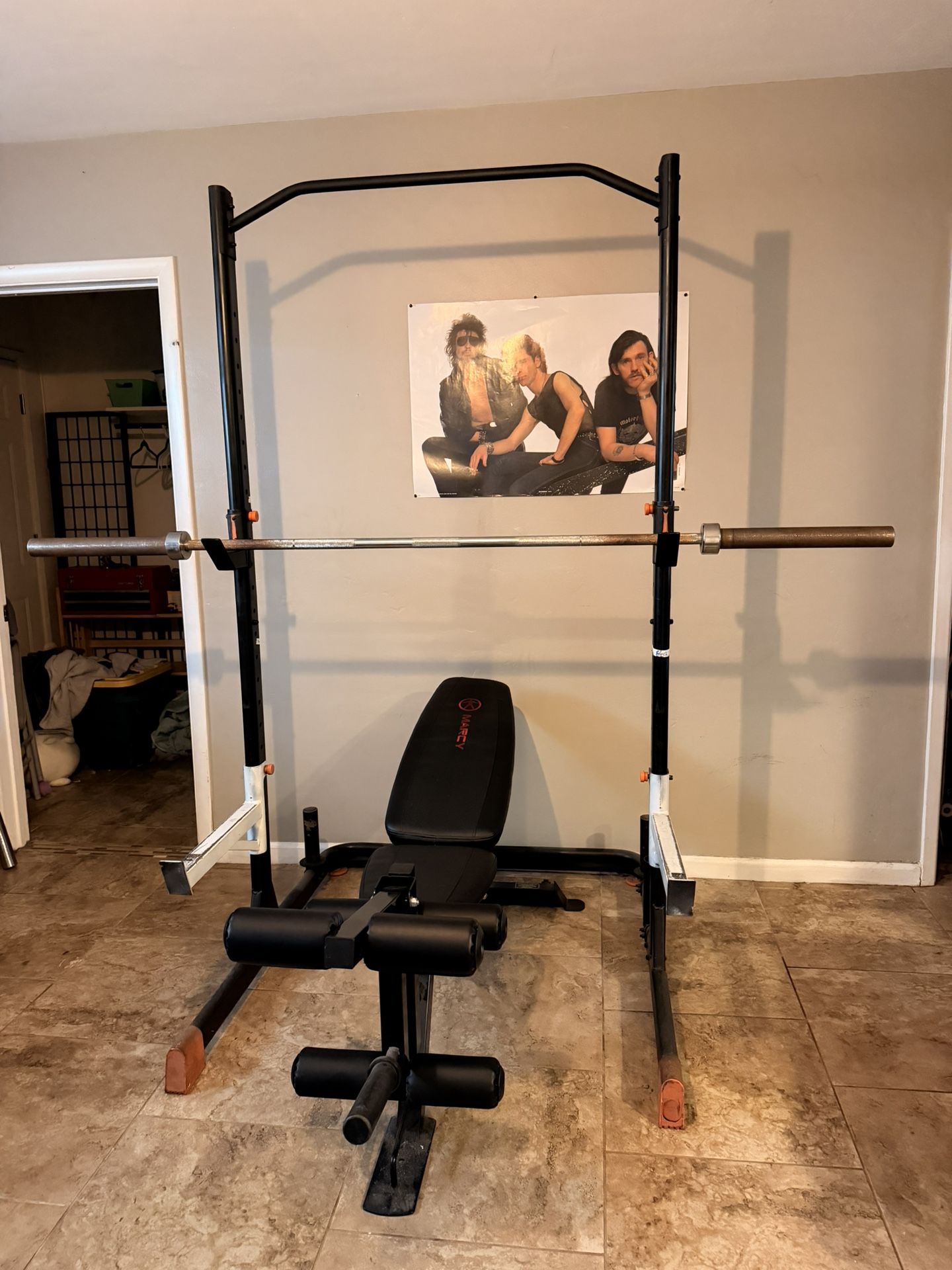 Weight Rack With Barbell/Bench/accesories