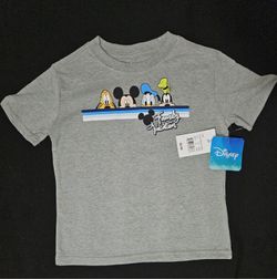 Disney gray T -Shirt Pluto Mickey Donald Gofi  size 4t
