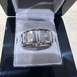 Men’s Diamond And Palladium Wedding Band 