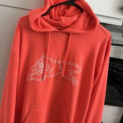 Ice Cream Hoodie Neon Coral
