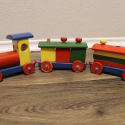 Children's Wooden Train Toy